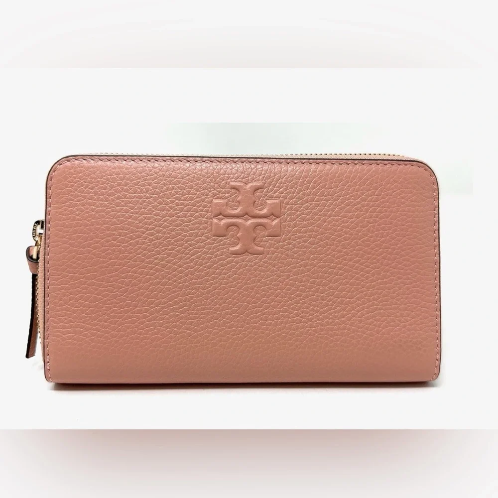 NWT Tory Burch Rose Pink Moon Thea Zip Continental Wallet with Card Holder - Picture 2 of 8